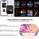 Naiste nutikell telefonifunktsiooniga, 2.01-tolline hd-ekraan, spordikell s&uuml;damer&uuml;tmi monitori, unemonitori, vere hapnikusisalduse, pedomeetri, spordij&auml;lgija ip67 veekindla kellaga android ios-ile, hele