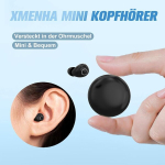 Xmenha Invisible Small juhtmevabad bluetooth k&otilde;rvaklapid, t&otilde;eliselt mini juhtmevabad k&otilde;rvaklapid, v&auml;ikseimad unek&otilde;rvaklapid, bluetooth juhtmevabad k&otilde;rvaklapid v&auml;ikestele k&otilde;rvadele ja k&otilde;rkanalitele