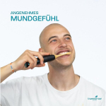 Truemorrow j&auml;tkusuutlikud bambusest hambaharjapead happybrush eco vibe 3 sonic hambaharjale, 2 tk, plastivaba biolagunev k&auml;epide, vegan kliimaneutraalne, keskmise tugevusega harjased, sinine roheline