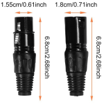 Mikrofoni Xlr pistikud (3 kontaktiga, 6 tk.)