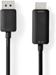 Nedis displayport kaabel - displayport isane - hdmi isane - 4k @ 60hz - nikeldatud - 2.00 m - &uuml;mmargune - pvc - must - karp