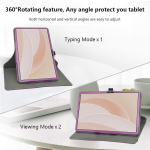 Jrtal &Uuml;hilduv Doogee T20 Ultra &uuml;mbrisega, 360&deg; p&ouml;&ouml;ratav kunstnahast kaitse&uuml;mbris koos statiivi funktsiooniga 12-tollisele Doogee T20 Ultra tahvelarvutile (ei sobi teistele mudelitele) - lilla