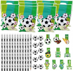 Veqenify 40 pliiatsi &uuml;likonna jalgpallikinkekoti komplekt, jalgpallikustutuskumm, jalgpallij&auml;rjehoidja, peokoti t&auml;ide poistele, jalgpalliteemaline peokoti pliiatsid, jalgpallikaunistus, s&uuml;nnip&auml;ev lastele