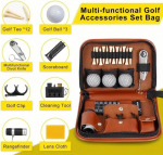 Noble Sports golfitarvikute kott, mis sobib golfipallidele, kaugusm&otilde;&otilde;tjale, golfitiidele, harjale, v&auml;ljaku noale, punktilugejale, golfipalli klamber (sisu ei kuulu komplekti)