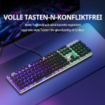 E-yooso Z-88 mehaaniline programmeeritav m&auml;nguriklaviatuur, retro 104 klahvi, multimeediaklahvid, (qwerty) anti-ghosting metallplaat, rgb valgustus, juhtmega blue switch klaviatuur pc/ps5/ps4 jaoks