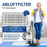 Vioks Airclean Hepa filter tolmuimejale 189 x 100 x 30 mm, asendus Miеle tolmuimeja filtrile 9616270 Sf-ah30 Sf-ha30 - filter Miеle tolmuimejatele S300- S400- S500- S600- S800- Classic