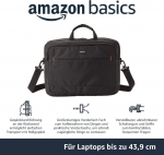 Amazon Basics 1 x must kompaktne s&uuml;learvuti &otilde;lakott kandekott taskutega tarvikute jaoks kuni 17,3-tollistele s&uuml;learvutitele