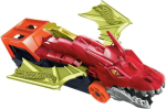 Hot Wheels City m&auml;nguautode komplekt, Dragon Starter transporter ja auto 1:64 skaalal tulistab s&otilde;idukeid koletise suust, mahutab kuni 5 s&otilde;idukit