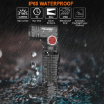 Nicron B74t punase valguse ja Led taskulamp, 90 kraadi p&ouml;&ouml;ratav pea, magnetiline alus, 700 luumenit, laetav Ip65 veekindel kalastamiseks, &ouml;iseks vaatluseks, v&auml;litegevusteks