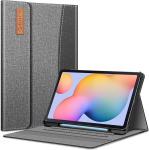 Fintie &uuml;mbris Samsung Galaxy Tab S6 Lite 10.4 tolli 2024/2022/2020 tahvelarvutile, folio kaitse&uuml;mbris mitme nurga alt vaatamisega, S Pen hoidik ja dokumendisahtel, automaatne unerežiim/&auml;rkamine, tumehall
