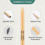 Knitpro 22400 kudumisvardad Bamboo 12 x 0.325 x 0.325 tolli Natural