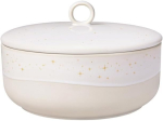 Like. by Villeroy & Boch - Winter Glow &uuml;mmargune beež plekkpurk, mikrolaineahjus kasutatav, talvine k&uuml;psetusplekk, hoiupurk, j&otilde;ulud, kommide hoiustamine, k&uuml;psisekar, esmaklassiline portselan