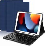 Jademall klaviatuurikohver Ipad 6. p&otilde;lvkonnale 2018, Ipad 5. p&otilde;lvkonnale 2017, Pro 9.7 tolli, Air 2 & 1, juhtmevaba Bluetooth Qwertz saksa klaviatuur pliiatsi hoidiku, une / &auml;ratusfunktsiooniga