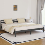 810452 vidaXL Bed Frame Solid Wood Pine 200x200 cm Grey