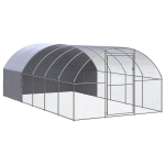vidaXL loomaaedik, 3 x 6 x 2 m Sidabro, Sidabro