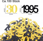 Goldrock s&auml;delevad konfetid 30. s&uuml;nnip&auml;eva kaunistus 1995 suur 3,5&ndash;5 cm, pakis 100 konfetti 30. s&uuml;nnip&auml;ev meestele naistele, lauakaunistus 30. s&uuml;nnip&auml;evaks, konfetid 30. s&uuml;nnip&auml;eva kaunistus, 30ndate serpentiinid