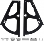 Hinged kingakappidele, kokkupandavad raamid, must, kinnitustega