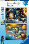 Ravensburger pusle 80562 Space Puzzle 2 x 100 t&uuml;kki lastele alates 6. eluaastast