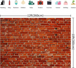 3,6 x 3 m fototaust telliskivisein punastest tellistest fotograafia taust beebipeo s&uuml;nnip&auml;evapeo pulmade l&otilde;petamise kodukaunistuste b&auml;nner fotosein fotoboks fotostuudio rekvisiidid