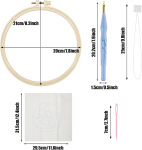 Allazone 3-osaline punch needle tikkimise alustuskomplekt, 20 cm punch needle tikkimise alustuskomplekt roosimustriga, diy punch needle komplekt tikkimisr&otilde;ngaga k&auml;sit&ouml;&ouml; jaoks, kodukaunistuseks