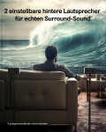 Ultimea Poseidon D50 5.1 ruumilise heli soundbar, 3d ruumilise heli s&uuml;steem, soundbar teleritele koos bassik&otilde;lari ja tagumiste k&otilde;laritega, 5.1 virtuaalne ruumiline heli, reguleeritava bassiga kodukino teleri k&otilde;lar