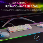 Mars Gaming Mk60 White, mehaaniline m&auml;nguriklaviatuur Frgb, Antighosting, mehaanilised red l&uuml;litid, itaalia keel