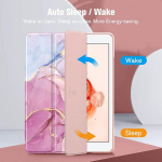 Fintie h&uuml;briid&uuml;mbris 10,2-tollisele Ipad 9. p&otilde;lvkonnale 2021/8. p&otilde;lvkonnale 2020/7. p&otilde;lvkonnale 2019, pliiatsi hoidjaga &ndash; p&otilde;rutuskindel kaitse&uuml;mbris l&auml;bipaistva k&otilde;va tagakaanega, roosa marmor