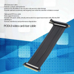 Pcie 4.0 x16 pikenduskaabel, emi varjestatud 90&deg; pcie female kiire gpu riser kaabel rtx3090ti rtx3090 rtx3070ti rtx3070 jaoks (300 mm)