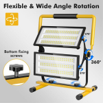 Led ehitusprožektor 200 w 6500 k t&ouml;&ouml;valgusti 22000 luumenit reguleeritava suunaga t&ouml;&ouml;valgusti pistikuga ip66 veekindel ehituslik pealamp 3 m kaabliga t&ouml;&ouml;koja, ehitusplatsi garaaži jaoks