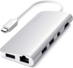 Satechi alumiiniumist Type-c multimeediaadapter &ndash; 4k Hdmi, mini Displayport, Usb-c Pd, Gigabit Ethernet, Usb 3.0, Micro/sd-kaardi pesad, &uuml;hildub Macbook Pro, Macbooki ja muuga (h&otilde;bedane)
