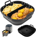 Riisoyu silikoonvorm kuuma&otilde;hufrit&uuml;&uuml;rile, airfryer tarvikud, kuuma&otilde;hufrit&uuml;&uuml;r, k&uuml;psetusvorm vaheseintega cosori kuuma&otilde;hufrit&uuml;&uuml;rile, 5.5 l, xxl/ninja speedi 5.7 l, cecotec/tefal kuuma&otilde;hufrit&uuml;&uuml;rile