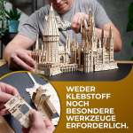 Ugears 3d puidust pusle Hogwarts'i loss - puidust pusle t&auml;iskasvanutele Harry Potteri m&auml;ng - mudelikomplekt Harry Potteri kingitused 3d pusle puidust ehituskomplekt t&auml;iskasvanutele - 340 t&uuml;kki