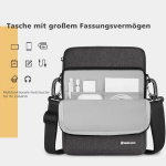 Nidoo tahvelarvutikott 10,9-tollisele 10,2-tollisele Ipadile / 10-tollisele Ipad Airile / 11-tollisele Ipad Air M2-le / 11-tollisele Ipad Pro M4 M2-le, 10&ndash;11-tollise tahvelarvuti kandekott Surface Go 3 / Matepad Pro jaoks, tumehall s&uuml;learvuti &otilde;lakott