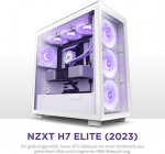 Korpus Nzxt H7 Elite 2023 - Cm-h71ew-02 - Atx Mid-tower m&auml;nguarvuti korpus - Usb-c port - karastatud klaasist esi- ja k&uuml;lgpaneel - 3 x F-series 140 mm Core Rgb ventilaatorid kaasas - valmis vesijahutuseks - valge