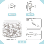 Ph pandahall 13 jala kunstp&auml;rlikee, kunstp&auml;rlitest ehted, h&otilde;bekett, messingist helmestega kaabelkett ehete valmistamiseks, k&auml;ev&otilde;rud, kaelakeed, isetegemise k&auml;sit&ouml;&ouml;