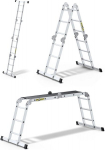 Drabest - pro 4-in-1 alumiiniumredel - treppredel, l&uuml;kandredel, tellingud platvormiga - pikkus 3,45 m - t&ouml;&ouml;k&otilde;rgus 4,34 m 4 x 3 astet - maksimaalne koormus 150 kg - mitmeotstarbeline redel