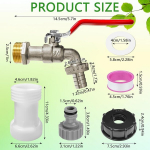 Ibc v&auml;ljalaskekraan, aia kraan 3/4 tolli, 1000-liitrise veepaagi tarvikud s60 x 6 pikendusdetailiga, ibc adapteri kork, vooliku&uuml;henduse adapter (stiil 1)