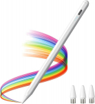 Stylus-pliiats puuteekraanidele android, stylus-pliiats, tahvelarvuti pliiats &uuml;hildub samsung huawei pad/iphone lenovo, mahtuvuslik pliiats 3 asendusotsikuga, valge