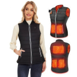 Naiste soojendusega vest Saitdress, tepitud, must