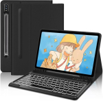 Fogari Klaviatuurikohver Samsung Galaxy Tab S9 Plus 12.4 tolli 2023 jaoks - Klaviatuur Samsung Tab S9 Fe+, Kaitse&uuml;mbris 7 v&auml;rvi klaviatuuriga - Itaalia paigutus Bluetooth Magnetiline eemaldatav klaviatuur