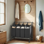 Pesukorv, SONGMICS LSF005, 87.5 x 38.5 x 67/81 cm, Must, Pesukorv, SONGMICS LSF005, 87.5 x 38.5 x 67/81 cm, Must