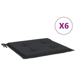aiatooli istmepadjad 6 tk, must, 50 x 50 x 3 cm, kangas CFE1662649