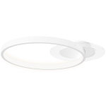 HOMCOM laelamp, kaher&otilde;ngaline disain, &uuml;mmargune laevalgusti magamistuppa, elutuppa 50 x 40 x 7,4 cm, valge