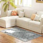 Elutoavaip modernses stiilis, pestav p&otilde;randavaip 150 x 80 cm tumehall, Tamsiai pilka