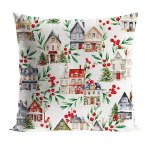 Christmas Velvet padjap&uuml;&uuml;r 45x45 Winter Town