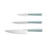 BergHOFF 3 dalių peilių rinkinys - Glints Slate startinis rinkinys su virėjo, universaliu ir daržovių peiliu