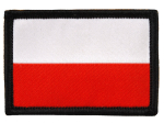 Tikk, embleem, Poola lipp, Texar, kinnitatav takjapaelaga, PVC-st, 55x35 mm