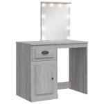 LED-valgustusega tualettlaud, hall Sonoma tamm, 90x42x132,5 cm CFE4483181