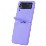 "Dechen" Ring Kickstand k&otilde;va silikoon (TPU) &uuml;mbris - lilla (Galaxy Z Flip4)