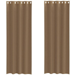 Voile kardinad koos r&otilde;ngastihenditega 2 tk Helepruun CFE8253896